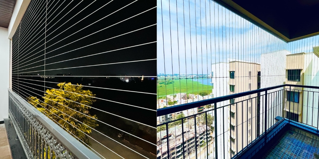 Invisible Grills for Balcony